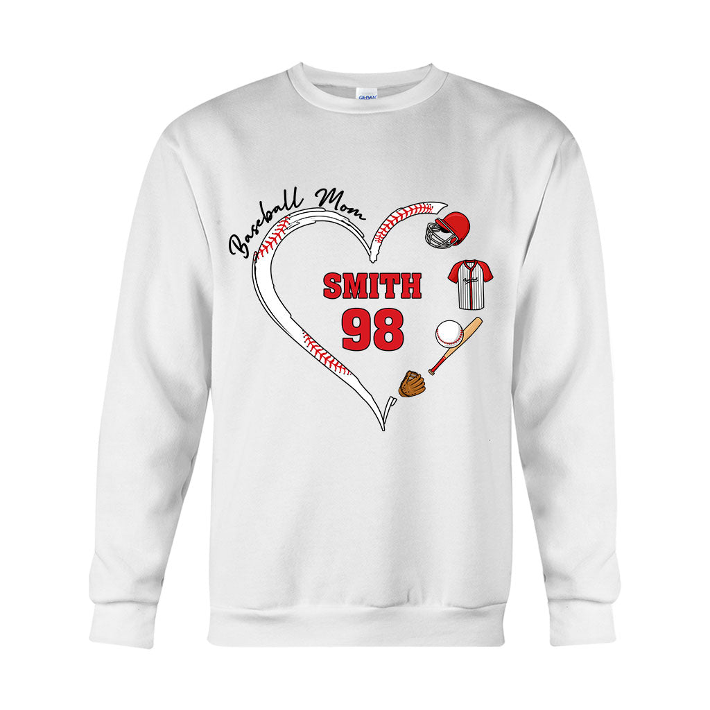 Baseball-Mama – Personalisiertes Baseball-T-Shirt und Hoodie