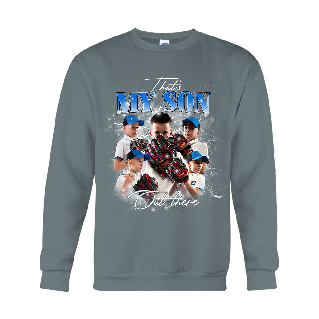 Für meinen Sohn/meine Tochter da draußen – personalisiertes Baseball-T-Shirt und Hoodie