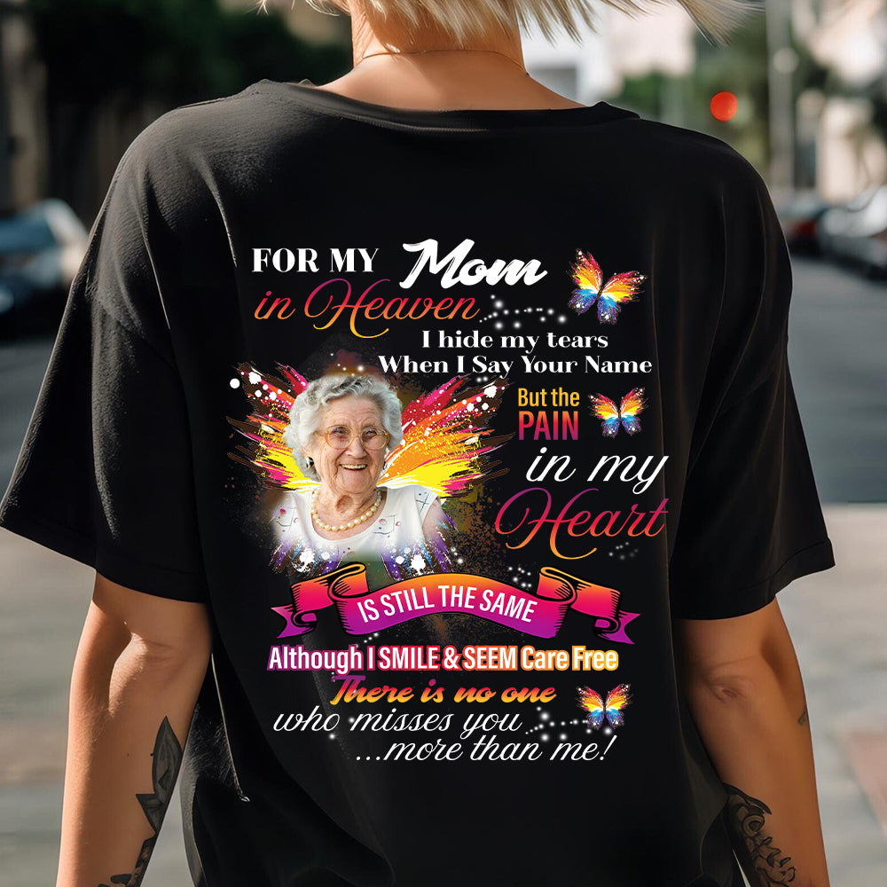 Für meinen/meine Liebste/n im Himmel – Ich verberge meine Tränen, wenn ich deinen Namen nenne – Personalisiertes Gedenk-T-Shirt und Hoodie