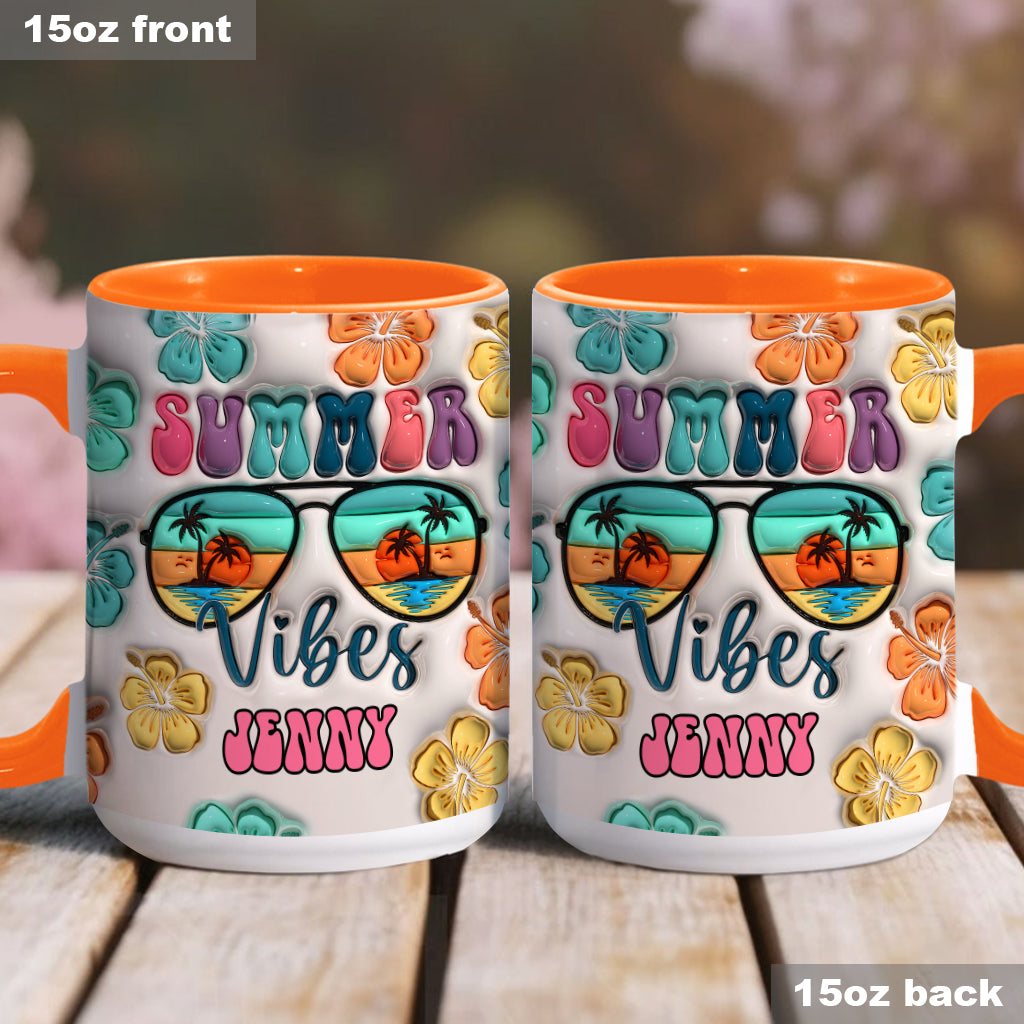 Sommerfeeling aufblasbar – Personalisierte Tasse für Meeresliebhaber