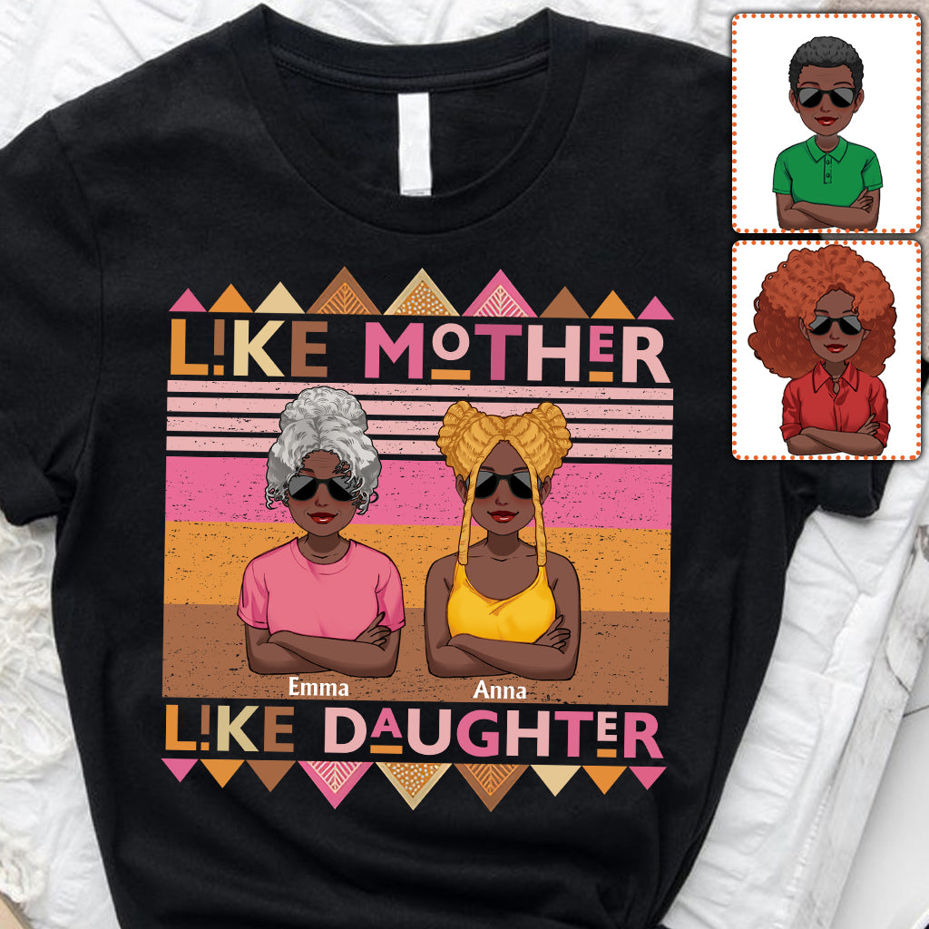 Wie die Mutter, so die Tochter – Personalisiertes T-Shirt und Hoodie für Afroamerikanerinnen