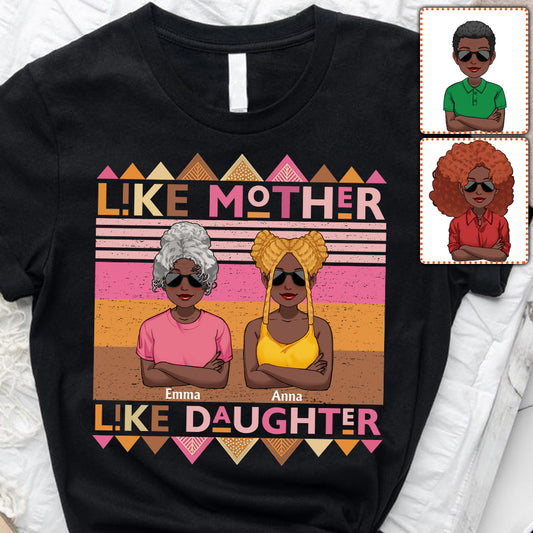 Wie die Mutter, so die Tochter – Personalisiertes T-Shirt und Hoodie für Afroamerikanerinnen