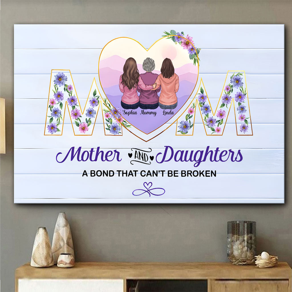 Mutter und Töchter – Personalisierte Leinwand und Poster für Mutter