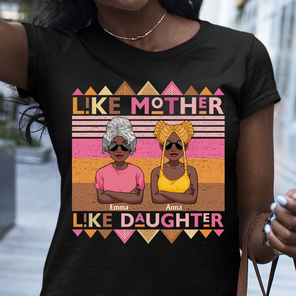Wie die Mutter, so die Tochter – Personalisiertes T-Shirt und Hoodie für Afroamerikanerinnen