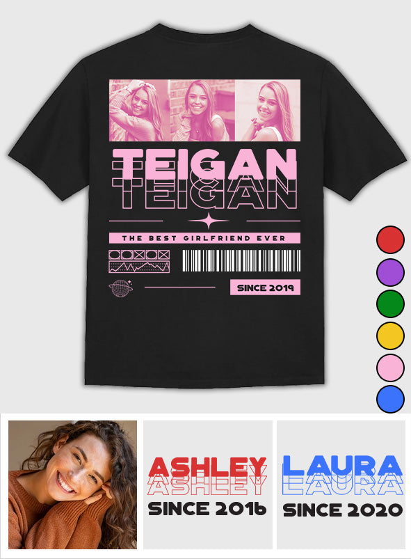 Meine Freundin – Personalisiertes Partner-T-Shirt und Hoodie