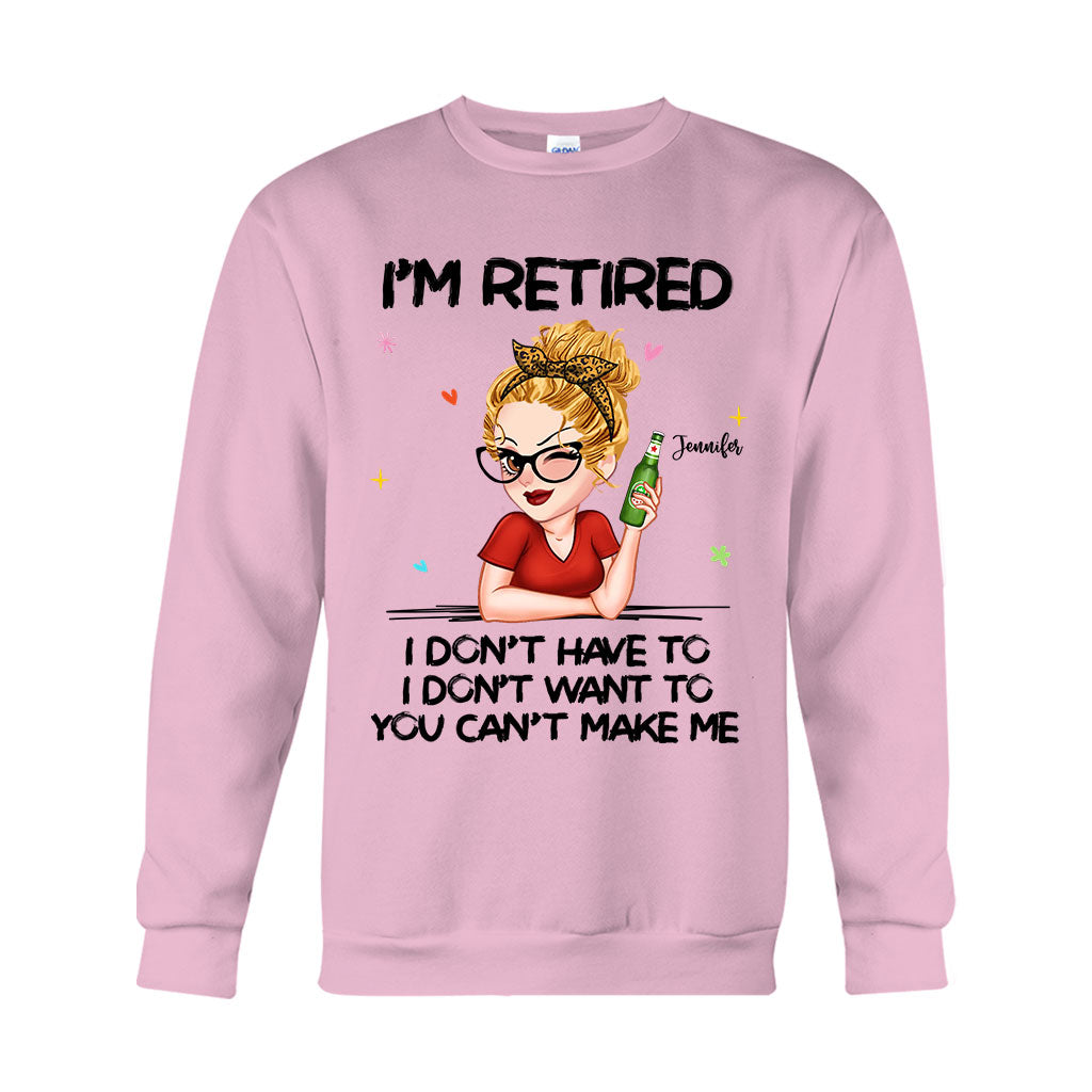 Ich bin im Ruhestand, da kann niemand was machen! – Personalisiertes Rentner-T-Shirt und Hoodie