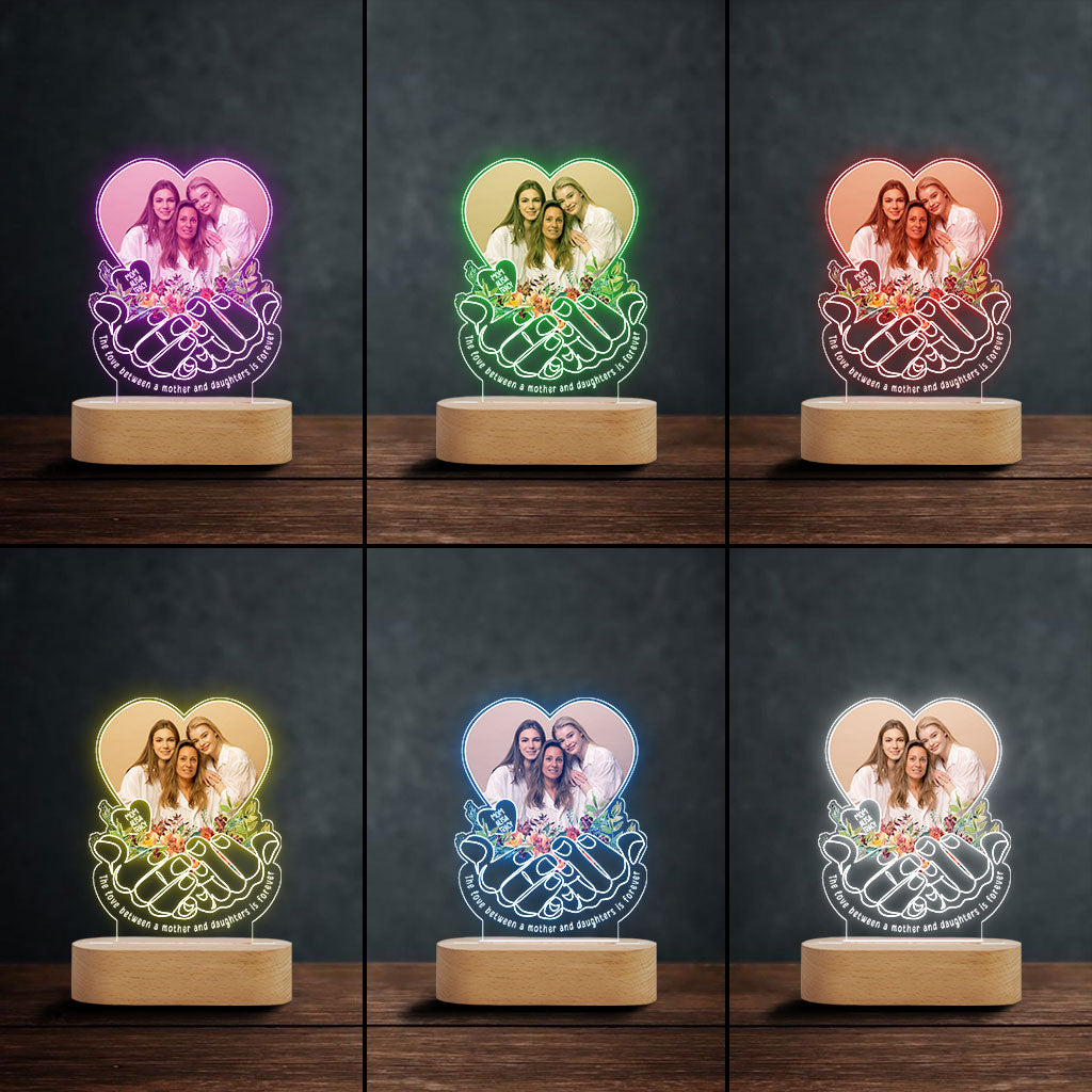 Die Liebe zwischen Mutter und Kindern ist ewig – Personalisierte, mutterförmige Gedenktafel mit Leuchtfuß