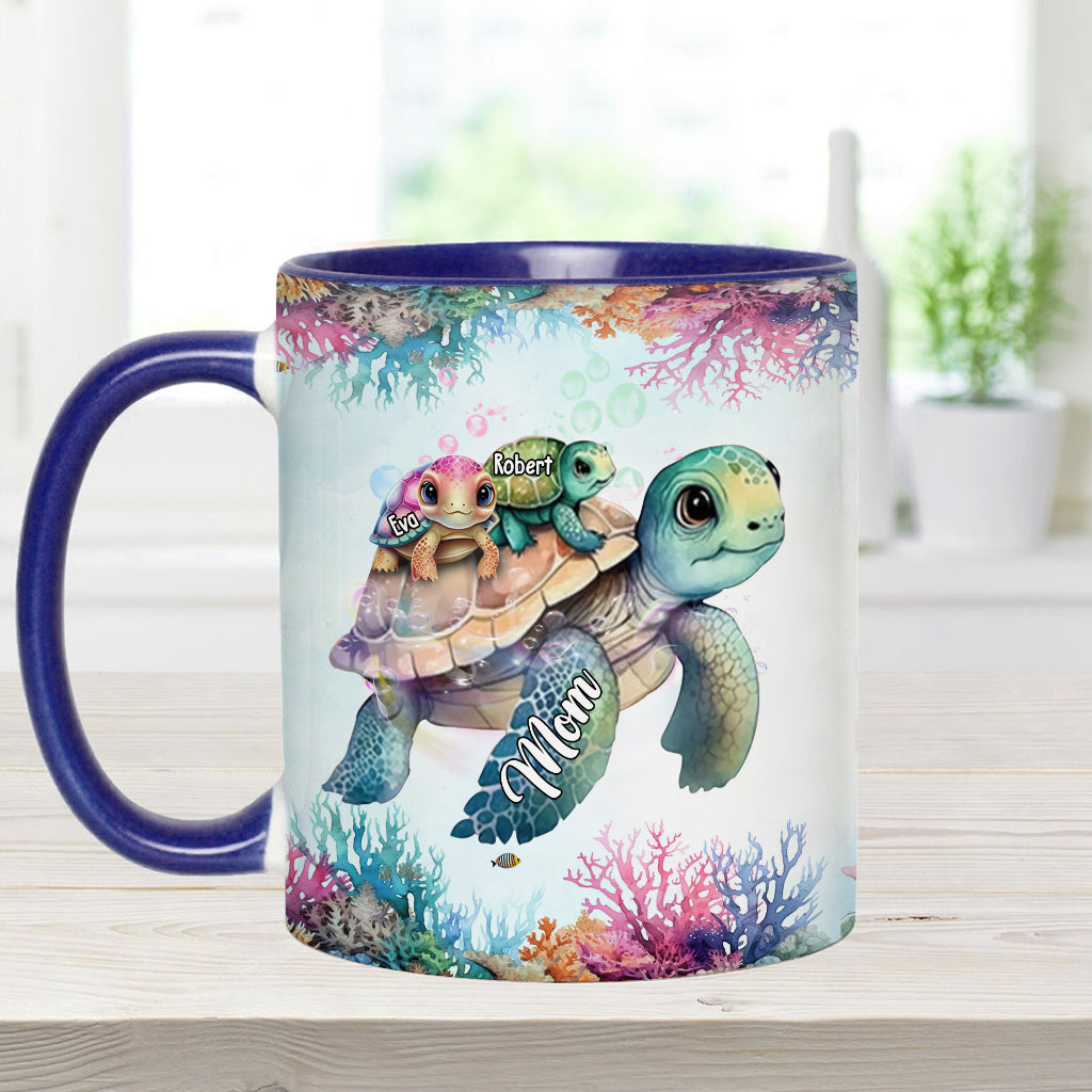 Schildkrötenmama, danke, dass du immer für uns da bist! - Personalisierte Tasse mit Schildkrötenmotiv