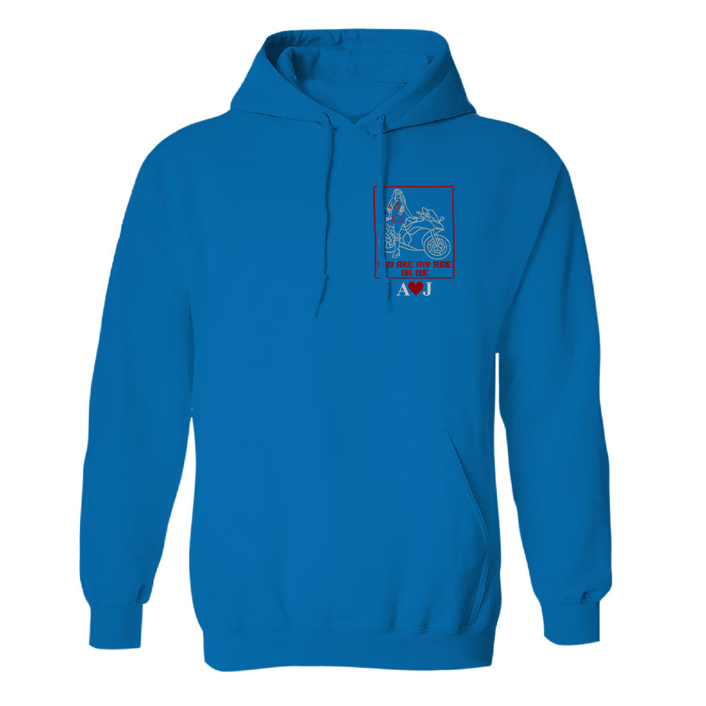 Ride Or Die – Personalisierter Biker-Hoodie mit Stickerei