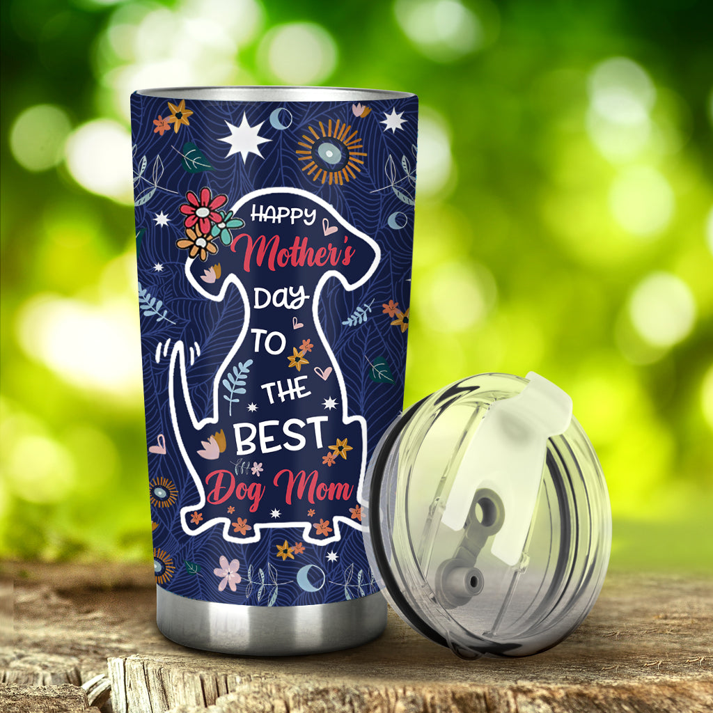 Alles Gute zum Muttertag an die beste Hundemama – personalisierter Hunde-Trinkbecher