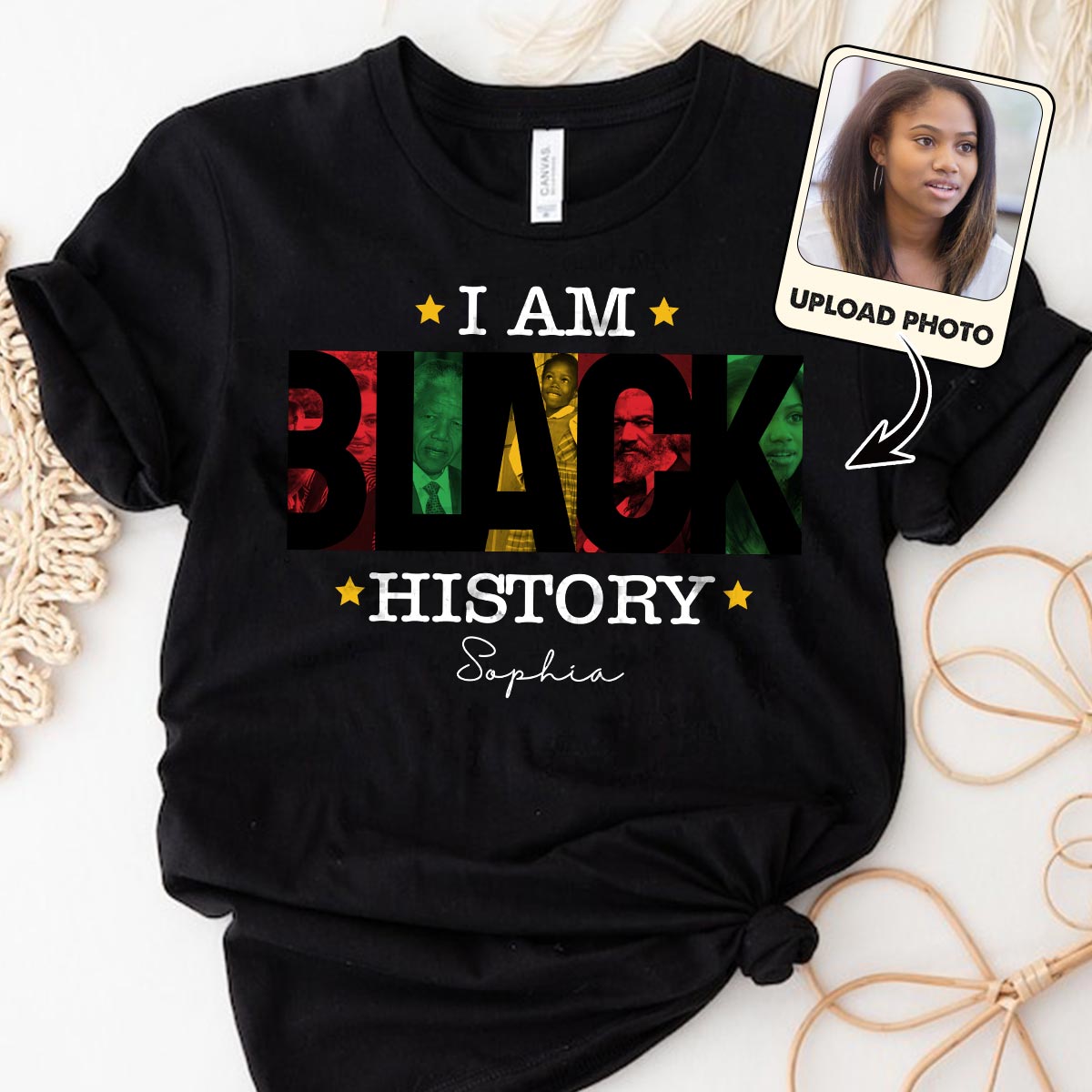 Ich bin schwarze Geschichte – Personalisiertes T-Shirt und Hoodie für Afroamerikaner