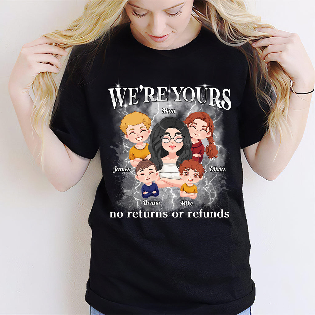Wir gehören dir – Keine Rückgabe oder Rückerstattung – Chibi Kids Bootleg Rap – Personalisiertes Mutter-T-Shirt und Hoodie