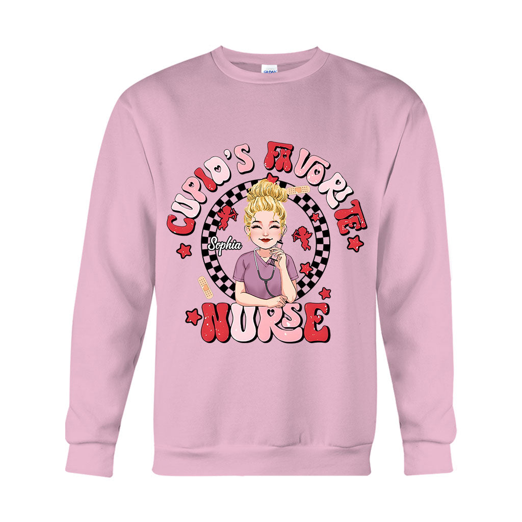 Cupid Lieblingskrankenschwester – Personalisiertes T-Shirt und Hoodie für Krankenschwestern
