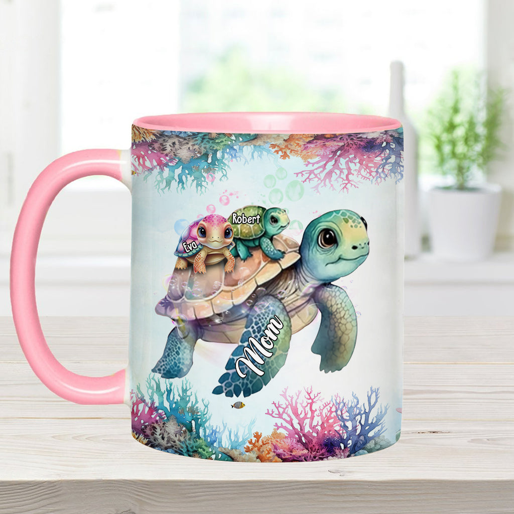 Schildkrötenmama, danke, dass du immer für uns da bist! - Personalisierte Tasse mit Schildkrötenmotiv