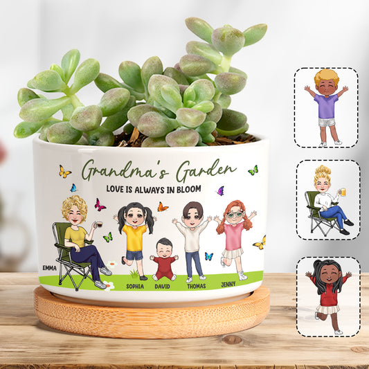 Omas Garten – Personalisierter Keramik-Blumentopf für Oma