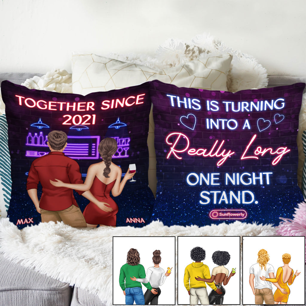 Das wird ein richtig langer One-Night-Stand – personalisiertes Pärchenkissen