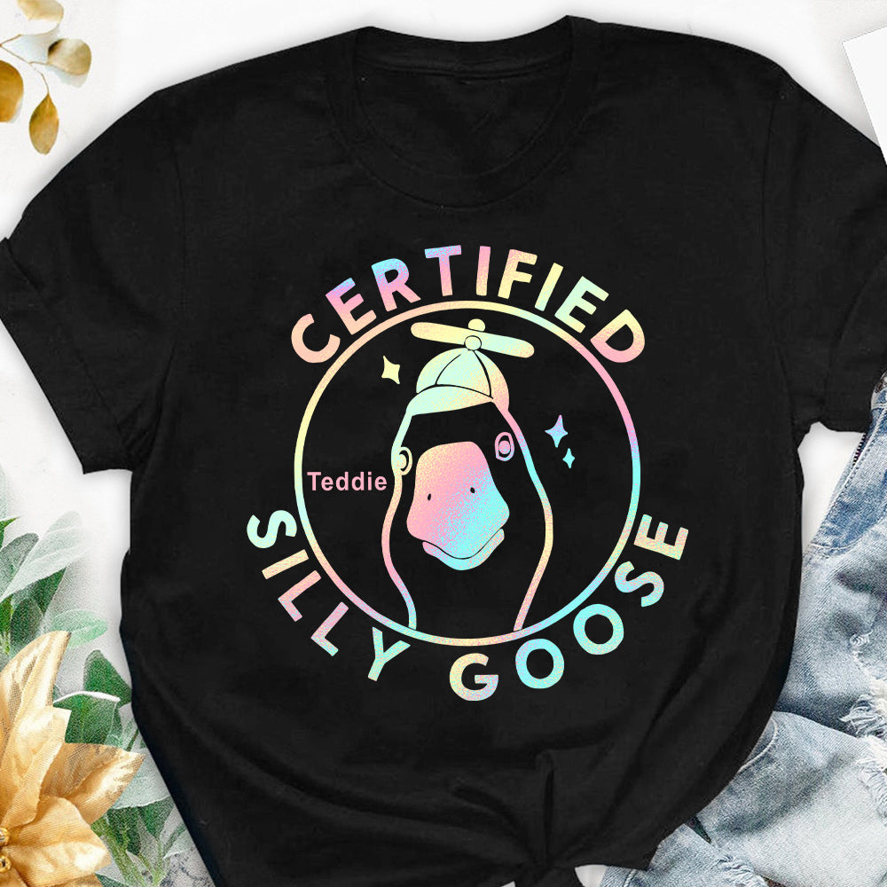 Zertifizierte alberne Gans – Personalisiertes Sarkasmus-T-Shirt und Hoodie