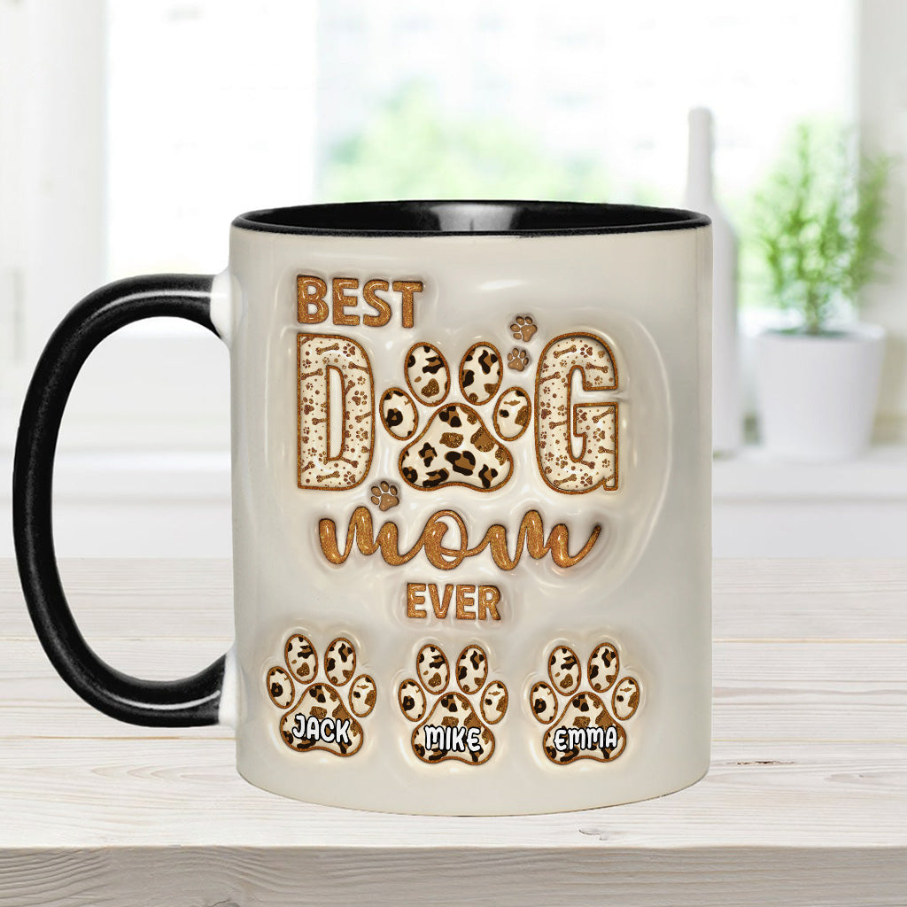 Die beste Hundemama aller Zeiten - Personalisierte Tasse mit Hundemotiv