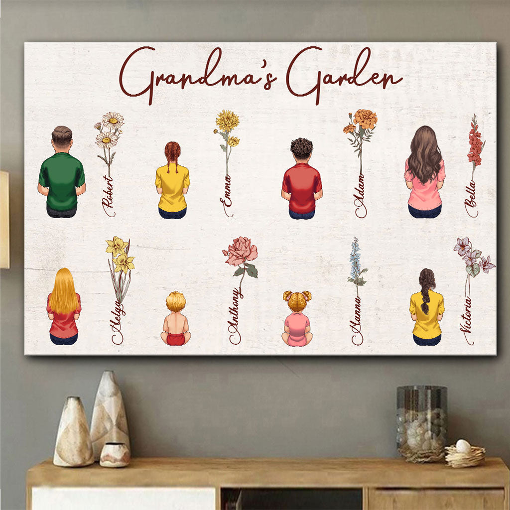 Omas Garten – Personalisierte Leinwand und Poster für Oma