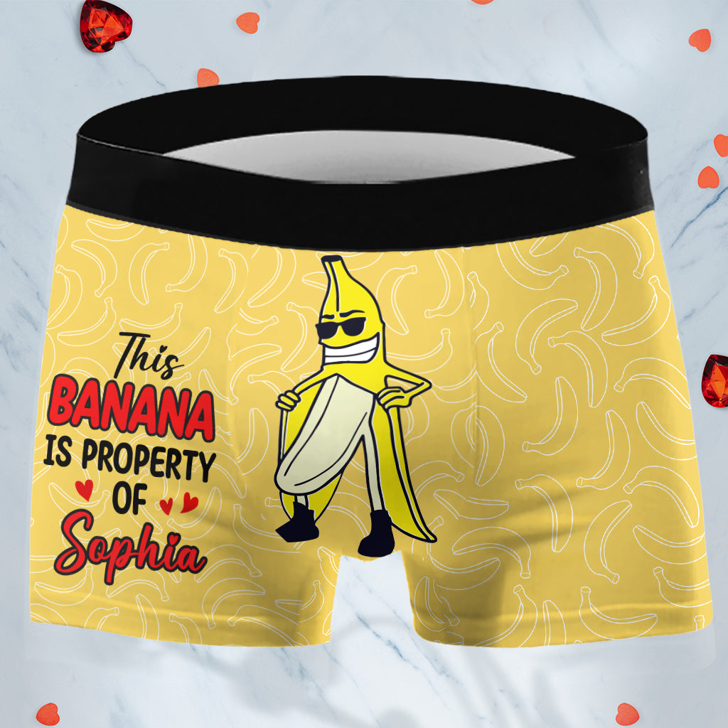 Diese Banane ist Eigentum von - Personalisierte Boxershorts für Paare