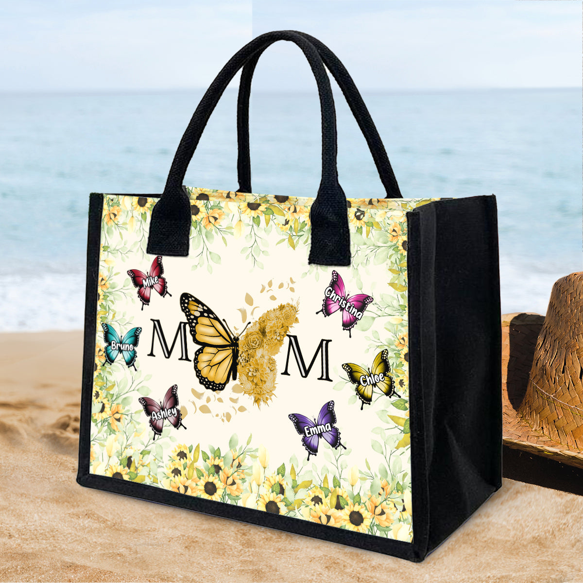 Beste Mama aller Zeiten – Personalisierte Tragetasche aus Canvas für Mütter