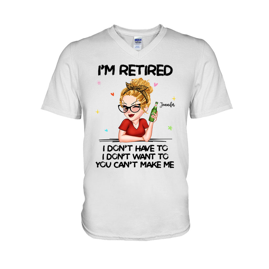 Ich bin im Ruhestand, da kann niemand was machen! – Personalisiertes Rentner-T-Shirt und Hoodie