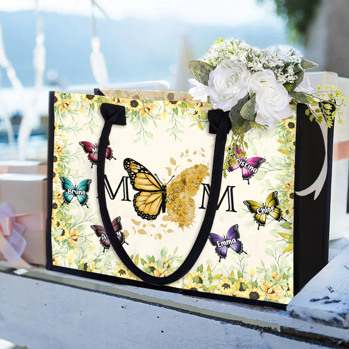 Beste Mama aller Zeiten – Personalisierte Tragetasche aus Canvas für Mütter