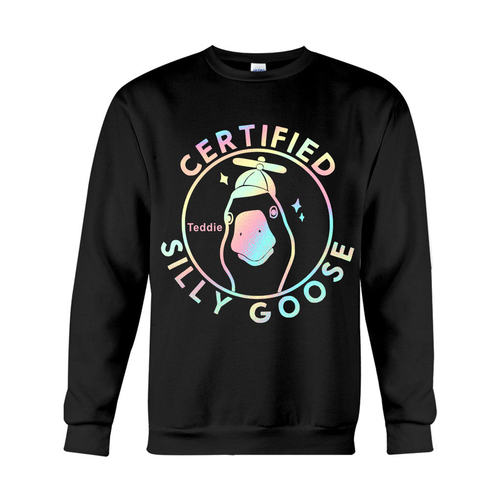 Zertifizierte alberne Gans – Personalisiertes Sarkasmus-T-Shirt und Hoodie