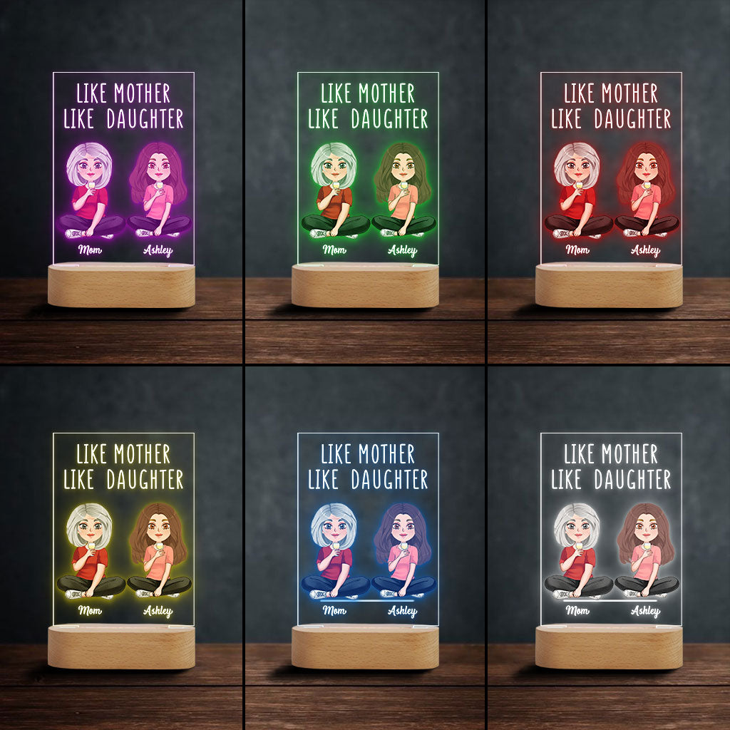 Wie die Mutter, so die Tochter – Personalisierte, mutterförmige Plakettenleuchte