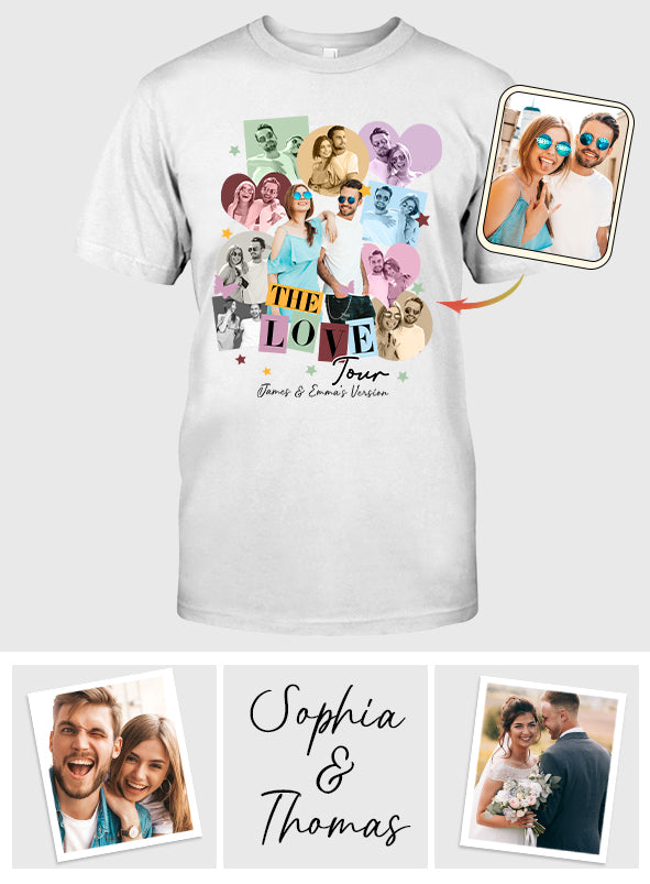 Die Love Tour – Unsere Version – Personalisiertes Partner-T-Shirt und Hoodie