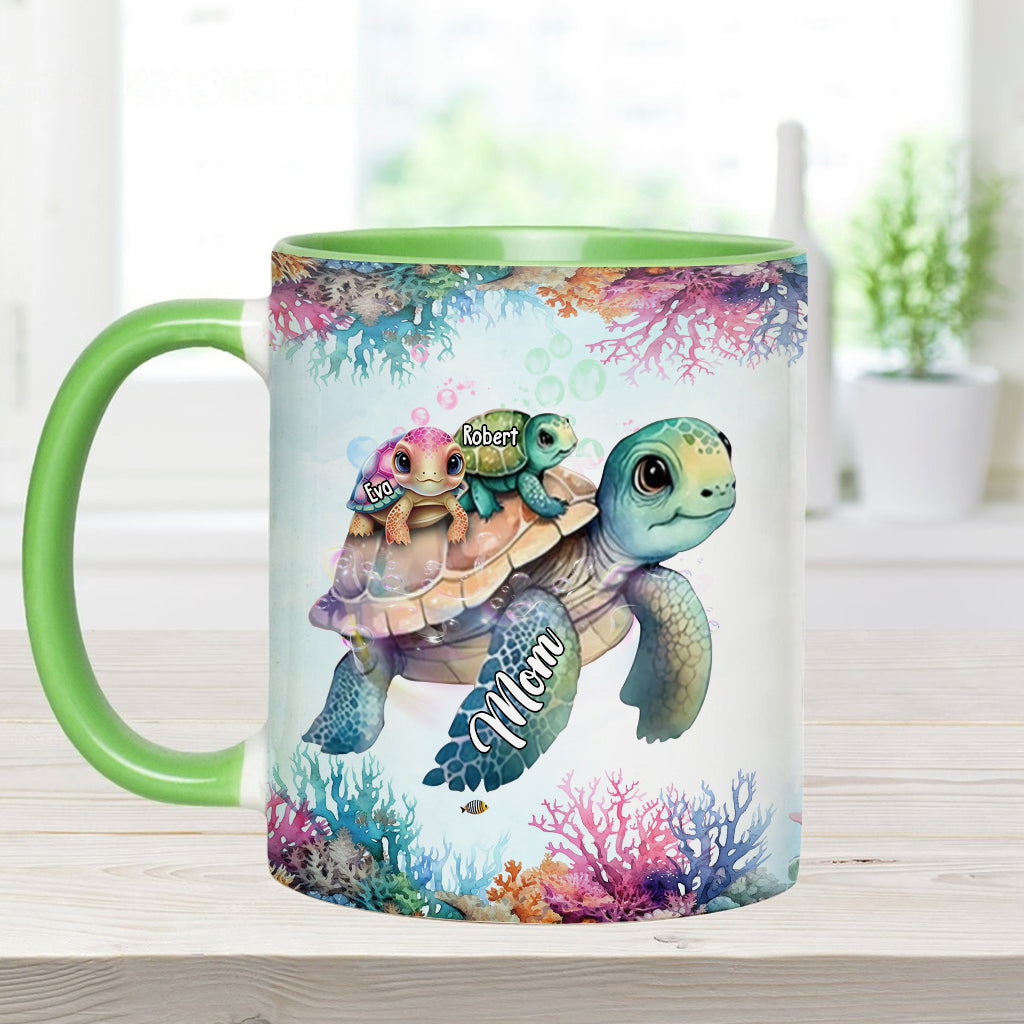 Schildkrötenmama, danke, dass du immer für uns da bist! - Personalisierte Tasse mit Schildkrötenmotiv