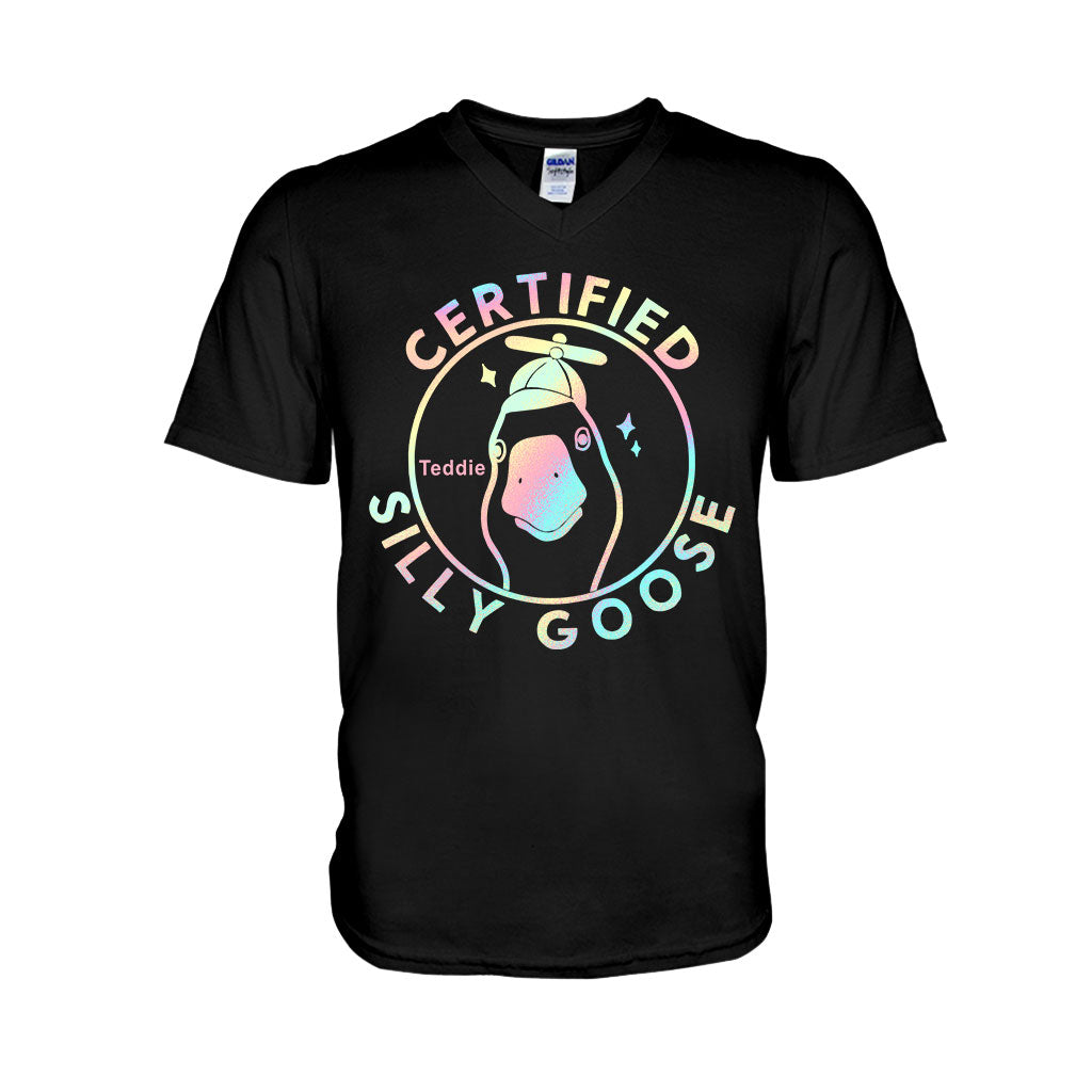 Zertifizierte alberne Gans – Personalisiertes Sarkasmus-T-Shirt und Hoodie