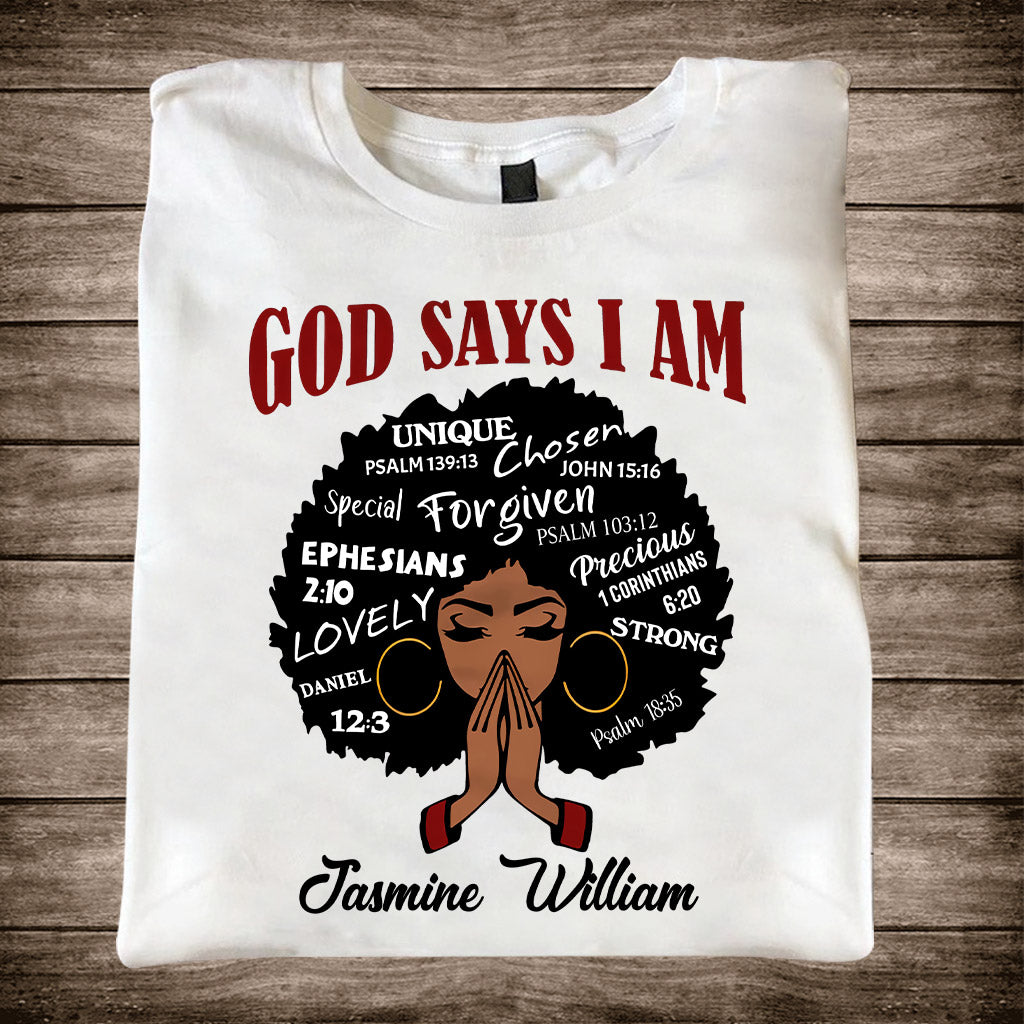 Gott sagt, ich bin es – Personalisiertes T-Shirt und Hoodie für Afroamerikaner