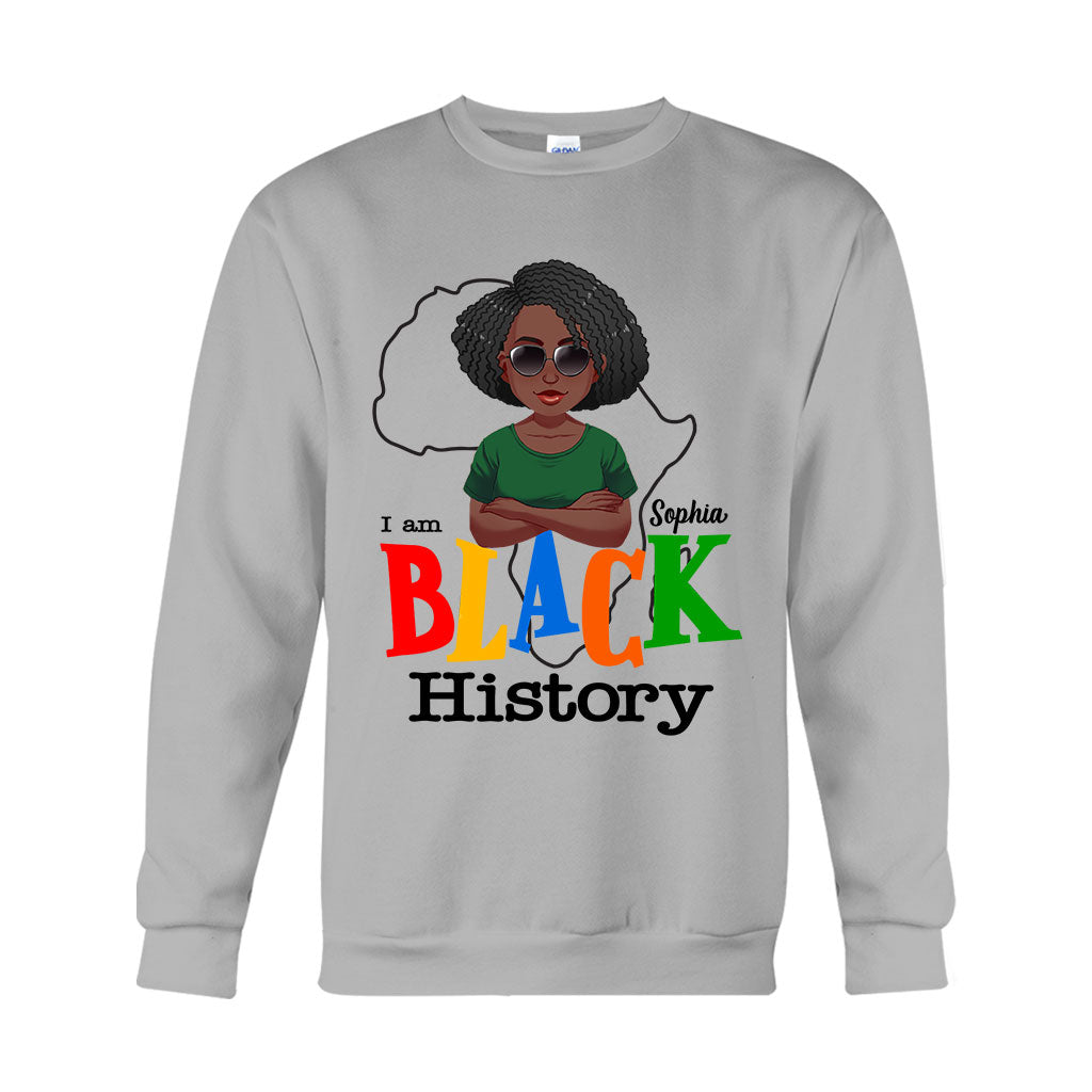 I Am Black History - Personalized African American T-shirt And Hoodie