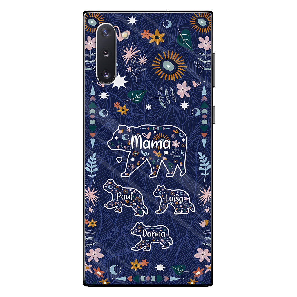 Mama Bear Floral – Personalisierte Handyhülle für Mütter