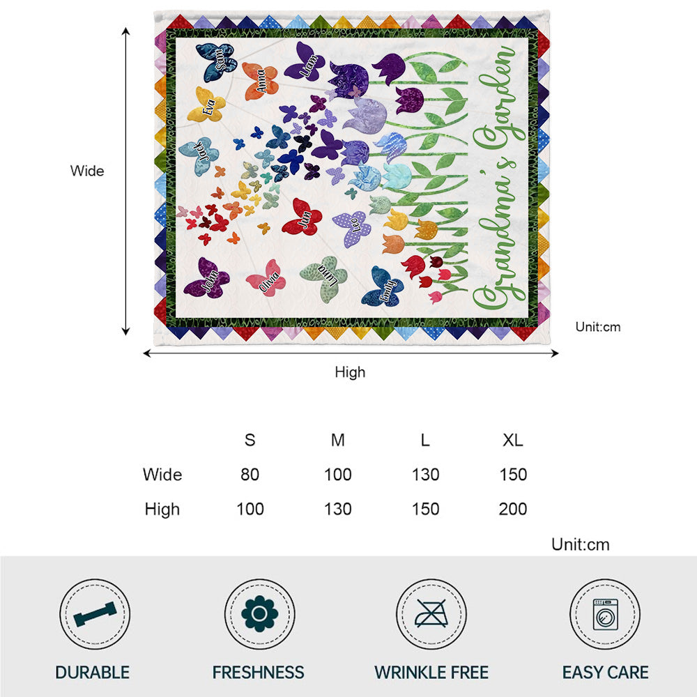 Omas Garten – Personalisierte Oma-Decke