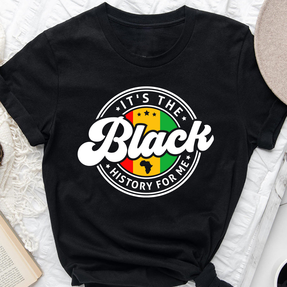 „It's The Black History For Me“ – personalisiertes T-Shirt und Hoodie für Afroamerikaner