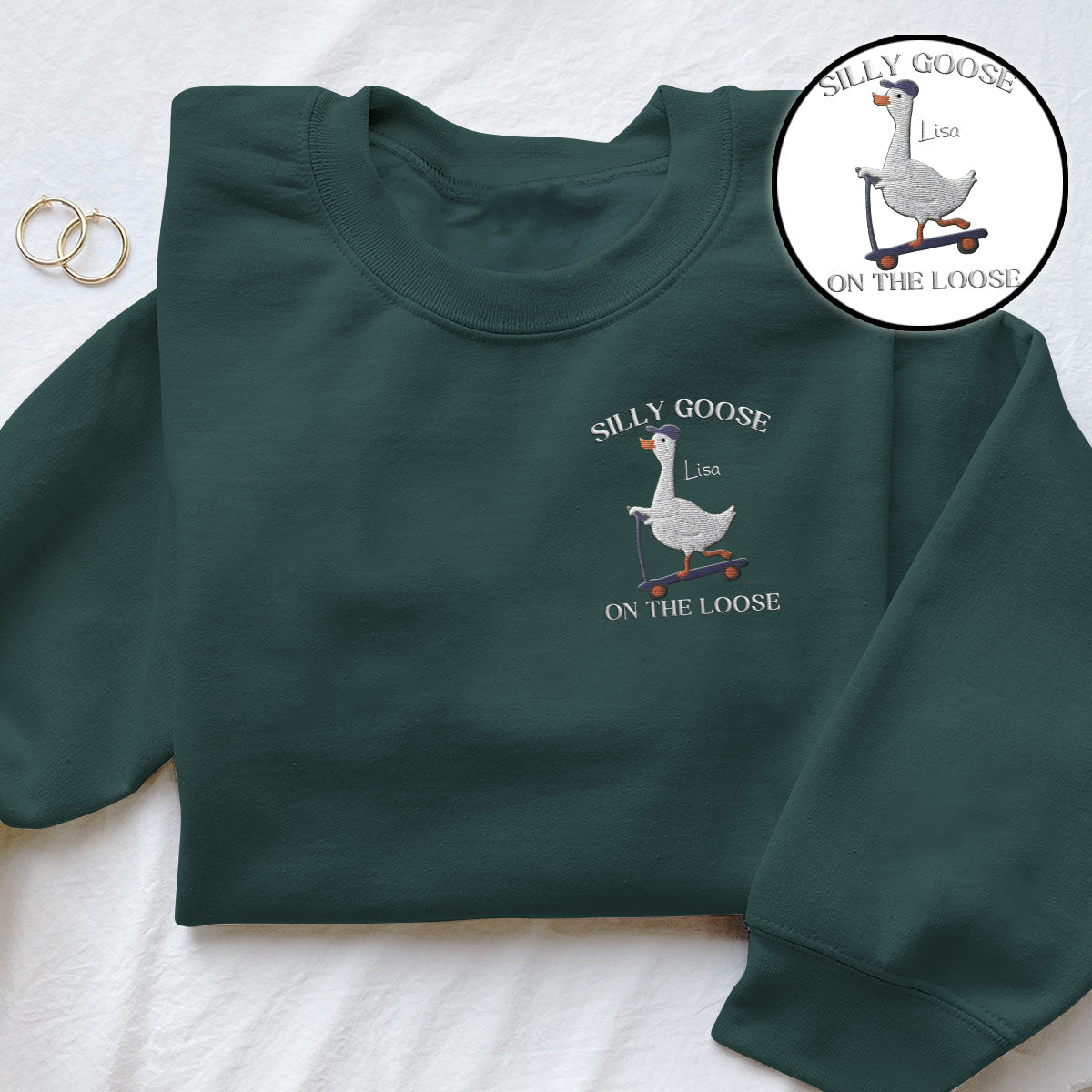 Besticktes Sweatshirt mit sarkastischem Spruch – Personalisierter Pullover mit Stickerei