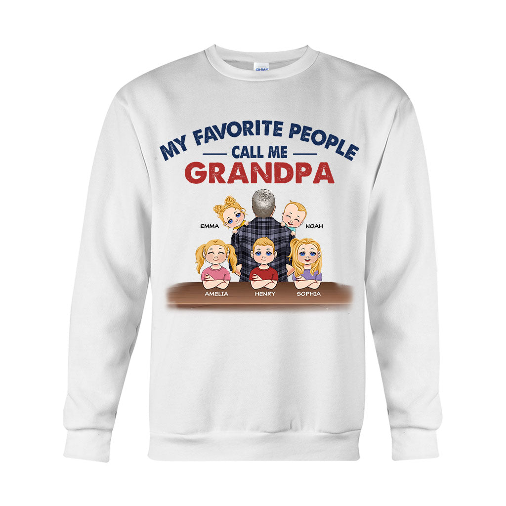 Meine Lieblingsmenschen nennen mich Opa – Personalisiertes Vater-T-Shirt und Hoodie