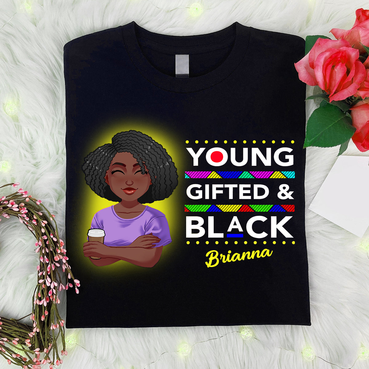 Young Gifted Black - Personalized African American T-shirt And Hoodie