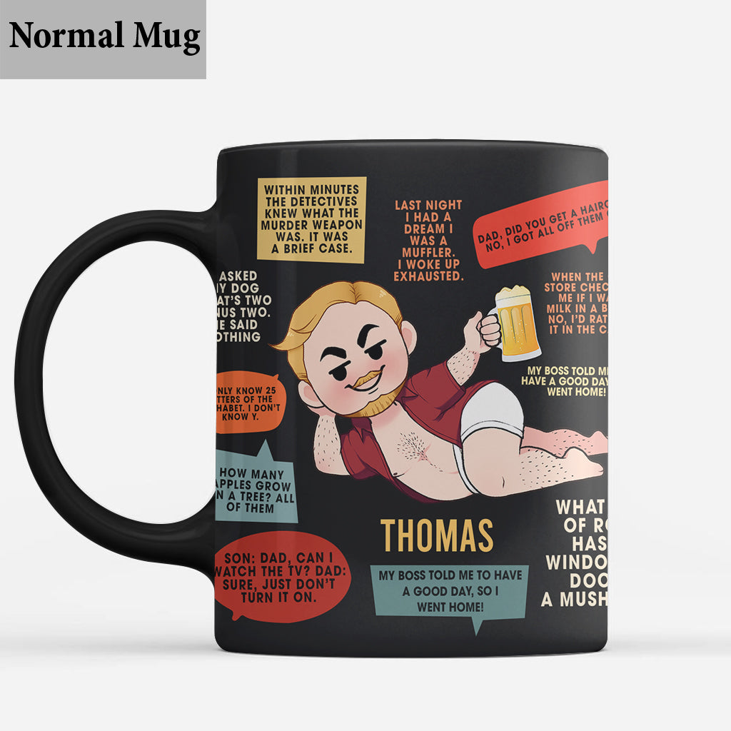 Ich bewahre alle meine Vaterwitze in einer Vater-Sammlung auf – personalisierte Vater-Tasse