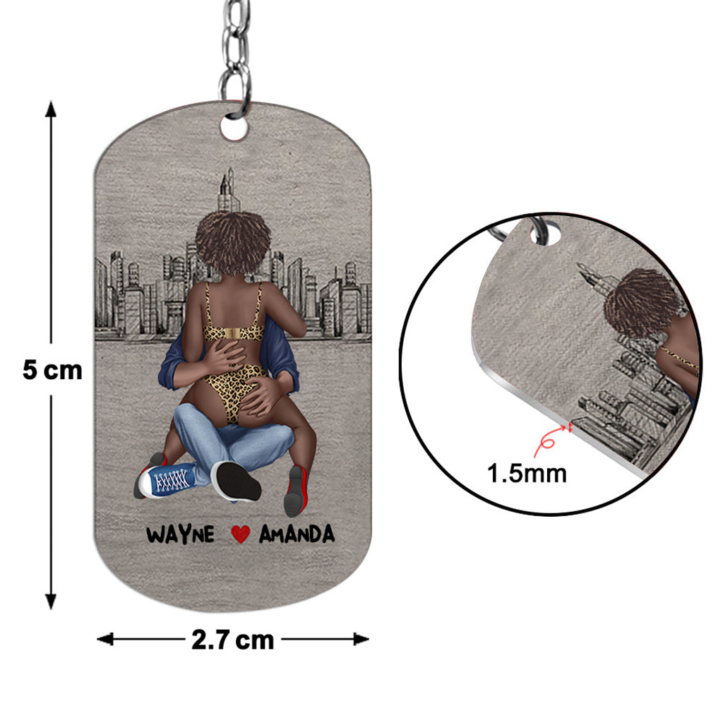 I Need You Tonight - Personalized African American Stainless Steel Keychain