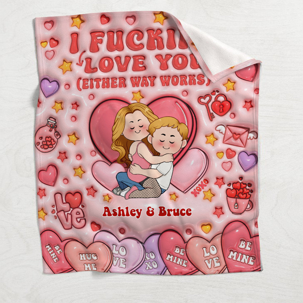 Ich liebe dich – Personalisierte Pärchendecke