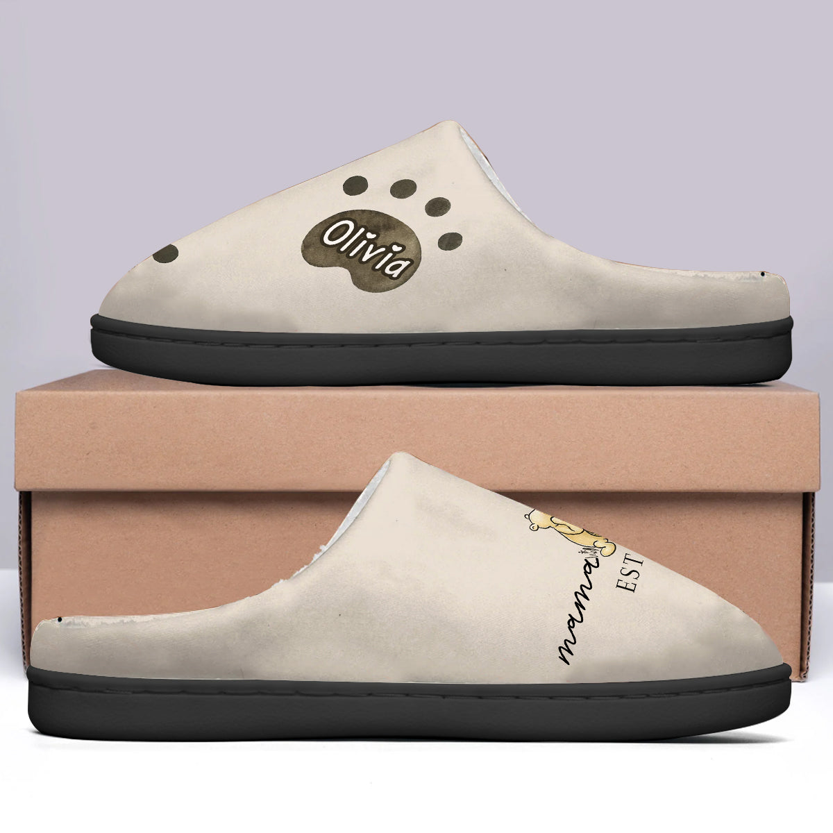 Mama Bear Est. - Personalisierte Mutterpantoffeln