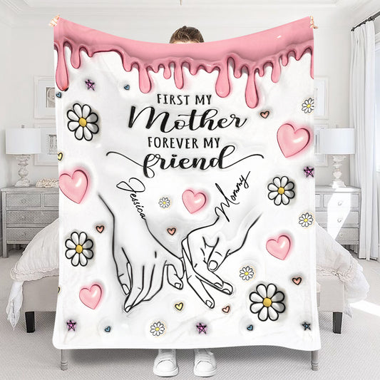 Erst meine Mutter, für immer meine Freundin – personalisierte Mutterdecke