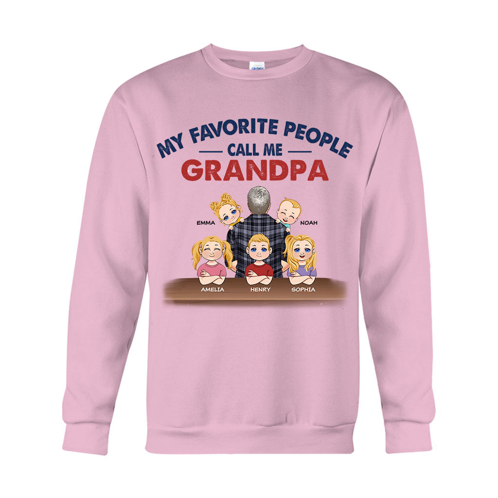 Meine Lieblingsmenschen nennen mich Opa – Personalisiertes Vater-T-Shirt und Hoodie