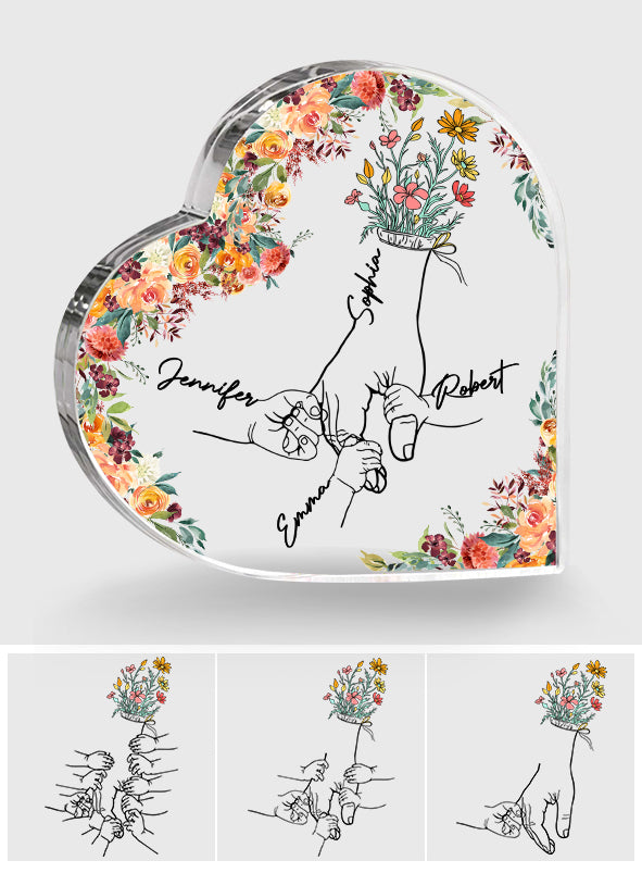 Mutter und Töchter – Personalisierte Acrylplakette in individueller Form für die Mutter