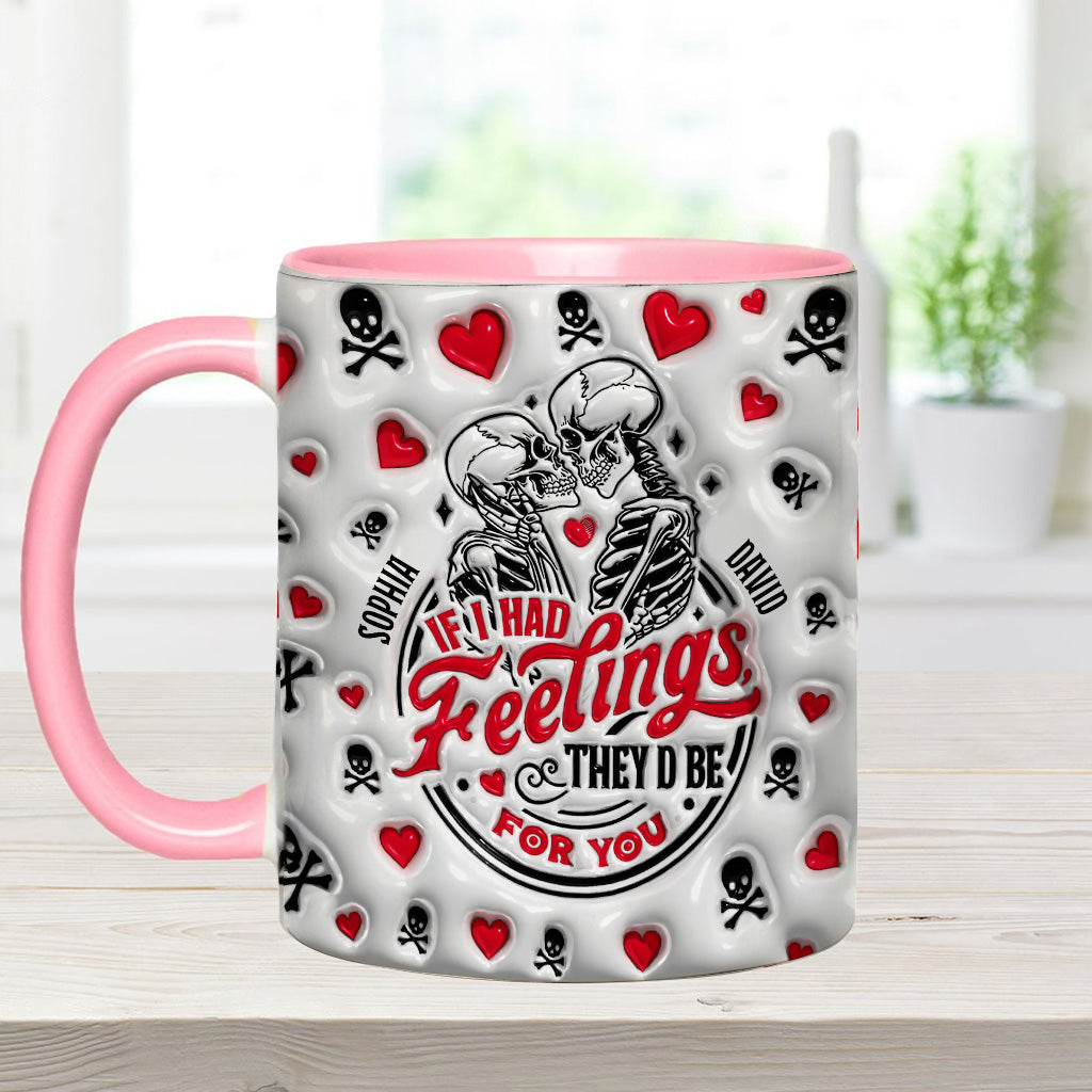 Wenn ich Gefühle hätte, wären sie für dich – Personalisierte Tasse für Paare