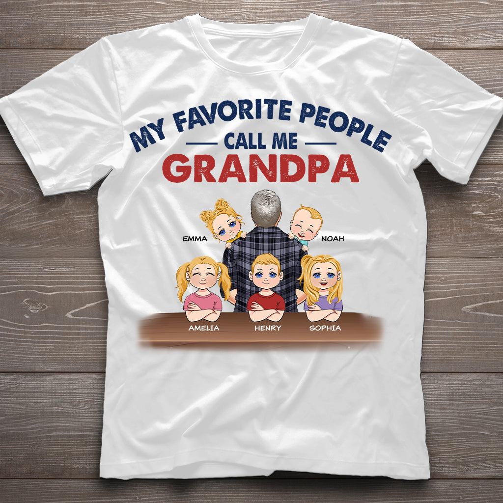 Meine Lieblingsmenschen nennen mich Opa – Personalisiertes Vater-T-Shirt und Hoodie