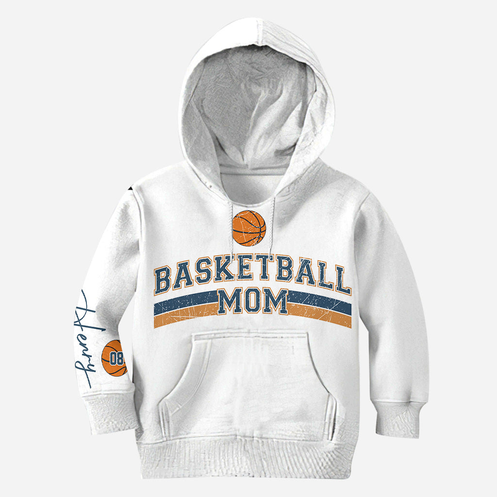 Basketball Mom With Any Kid Name & Number - Personalized Basketball All Over Shirt